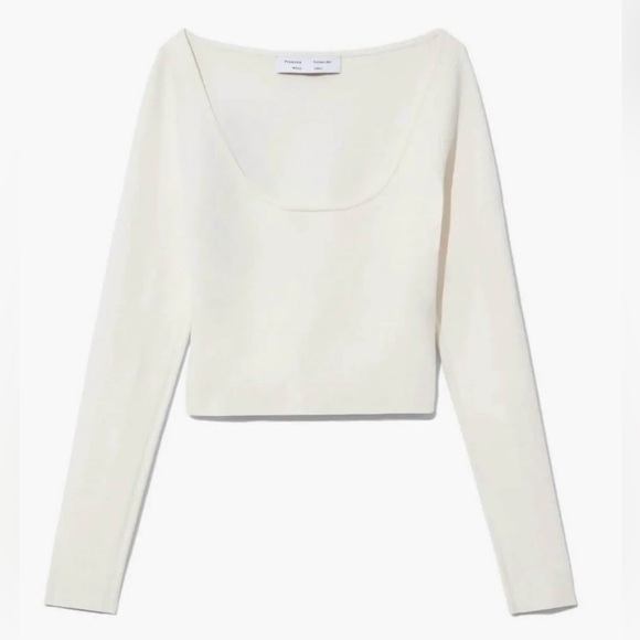 PROENZA SCHOULER***White Knit Scoop Neck Top**Small $350 - Picture 3 of 10